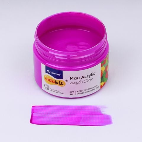 Màu nước acrylic cao cấp không phai màu dạng hũ 100ml Thiên Long Colokit ACR-C007