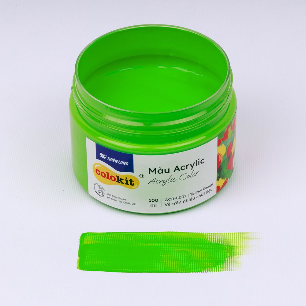 Màu nước acrylic cao cấp không phai màu dạng hũ 100ml Thiên Long Colokit ACR-C007