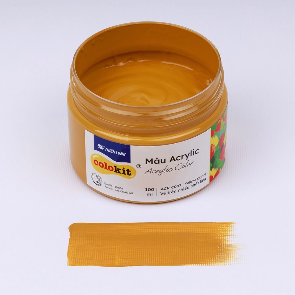 Màu nước acrylic cao cấp không phai màu dạng hũ 100ml Thiên Long Colokit ACR-C007