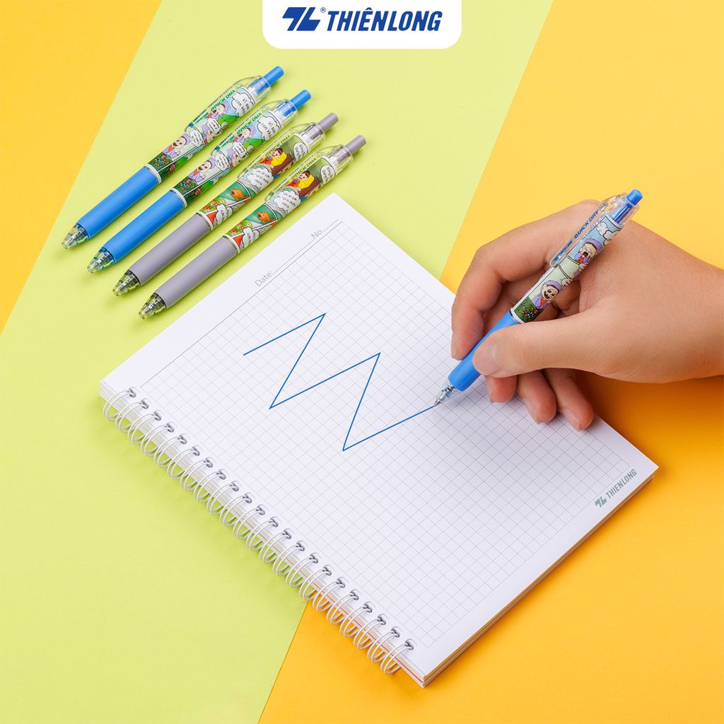 Bút gel Quick Dry Thiên Long Gel-033/v1, Gel-033/v2 Phiên bản đặc biệt  - Mực khô siêu nhanh - Họa tiết thời trang