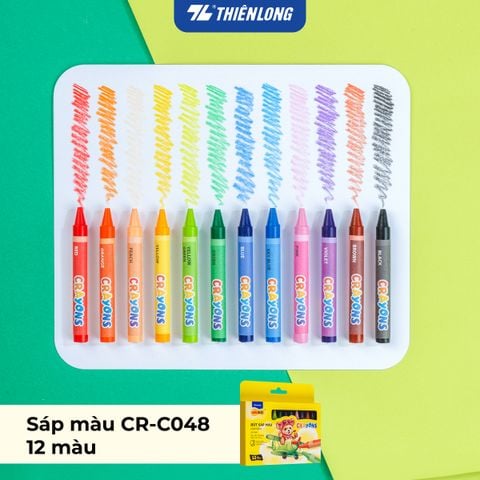 Bút sáp 12/18 màu Thiên Long Colokit - Màu sắc tươi sáng Phủ đều màu Bền màu