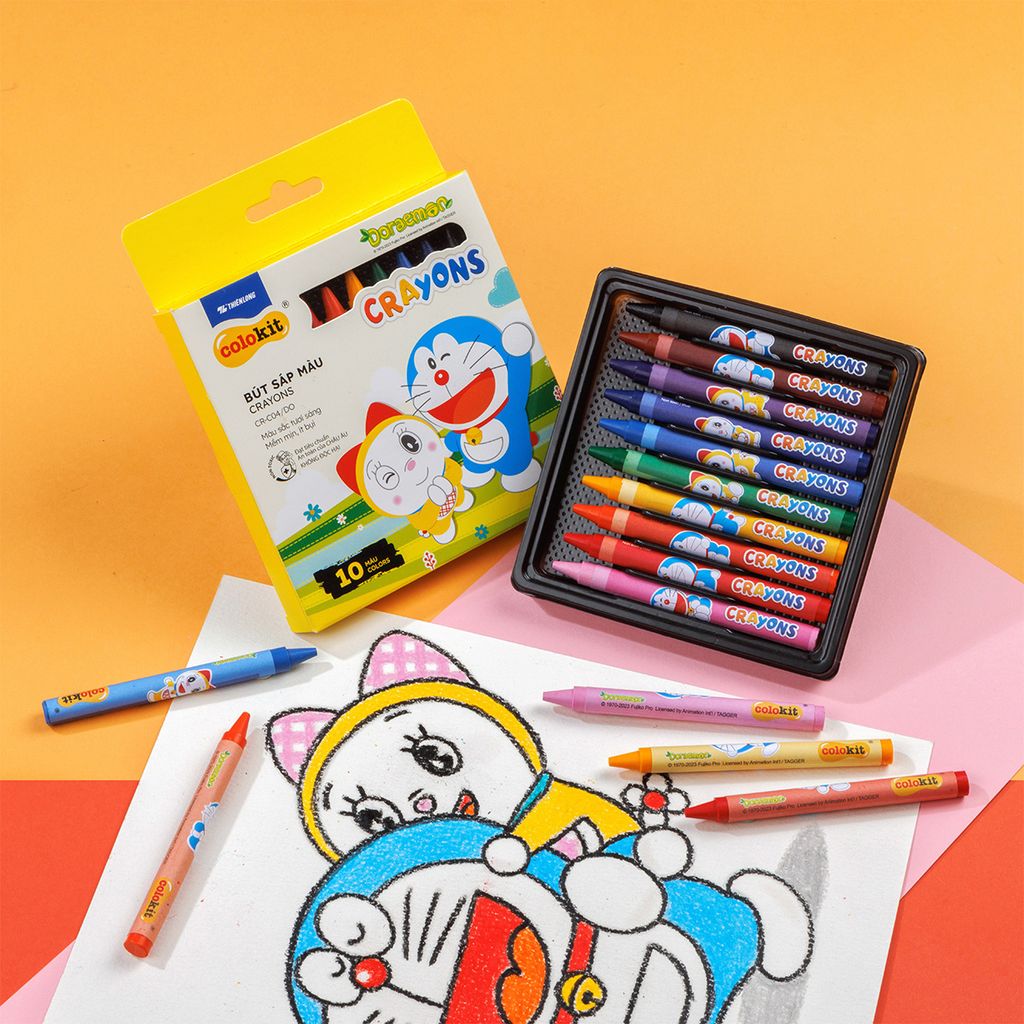 Sáp 24 màu Colokit Doraemon CR-C06/DO