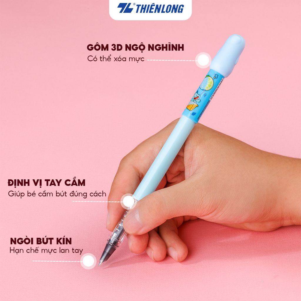 Bút máy xóa được Mazzic Thiên Long FTCE-001 - Ngòi cải tiến, trơn, êm với ống mực không lắng cặn