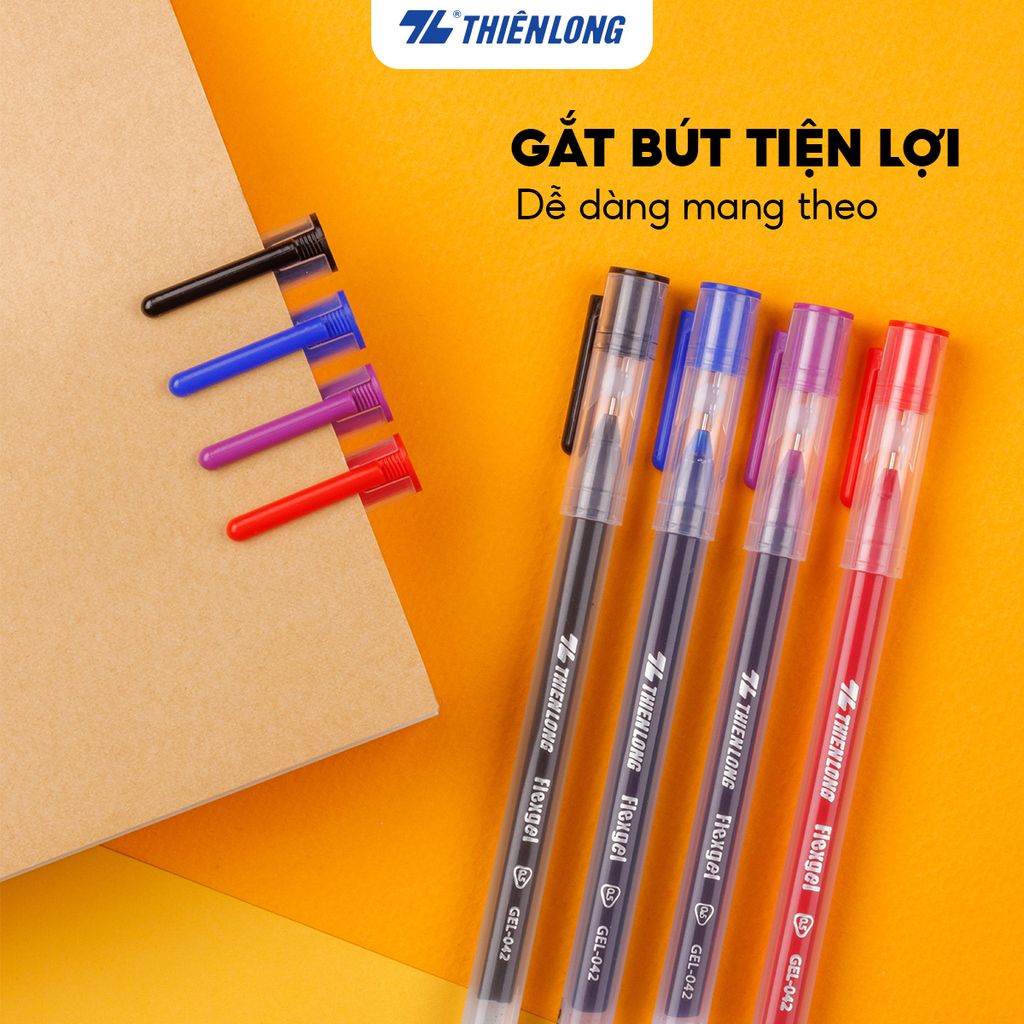 Bút mực gel khô nhanh - nét viết êm mượt Flexgel Thiên Long GEL-042 - Dành cho Văn Phòng Sinh Viên Học sinh