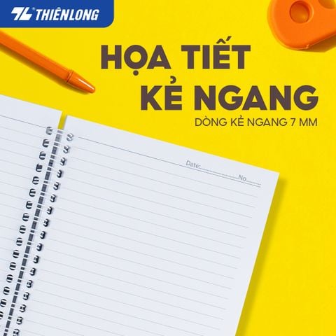Sổ lò xo đường kẻ ngang A5 Thiên Long MB-011 - Màu ngẫu nhiên
