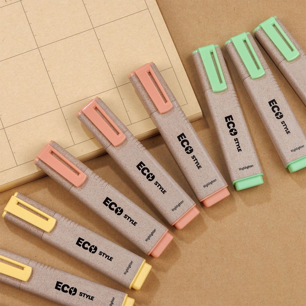 Bút dạ quang màu pastel - Eco Style Highlighter Thiên Long HL-015/ECO - Photocopy không làm mất nét chữ bên dưới