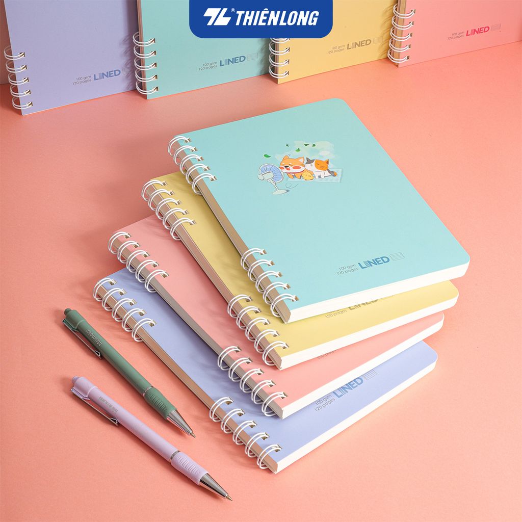 Sổ lò xo đường kẻ ngang 7mm A5 Thiên Long MB-025