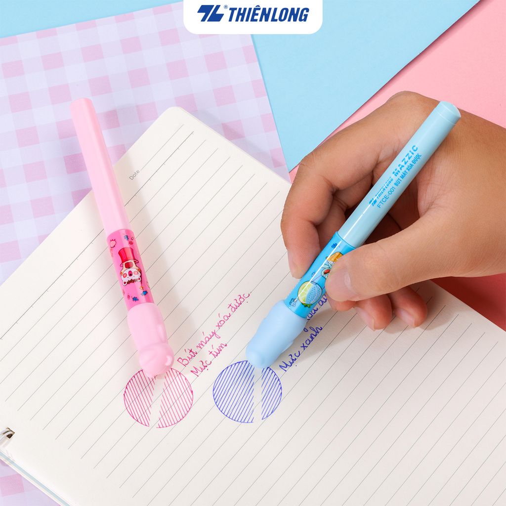 Bút máy xóa được Mazzic Thiên Long FTCE-001 - Ngòi cải tiến, trơn, êm với ống mực không lắng cặn