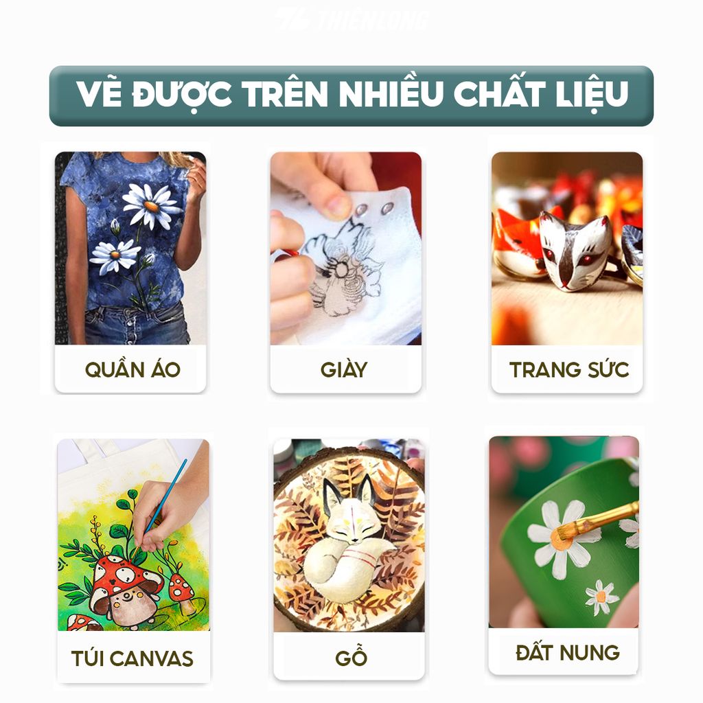 Màu nước acrylic cao cấp không phai màu dạng hũ 100ml Thiên Long Colokit ACR-C007