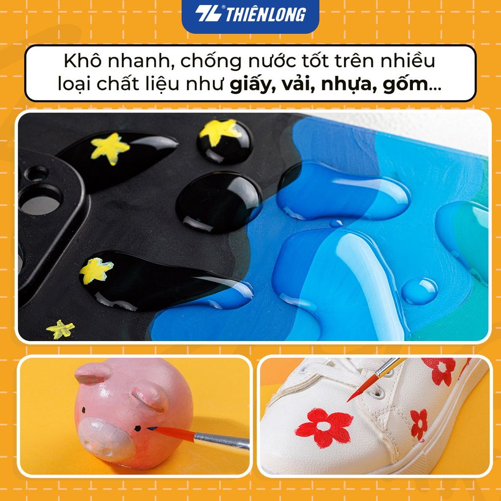 Màu nước Acrylic dạng hủ 100ml Thiên Long Colokit ACR-C010