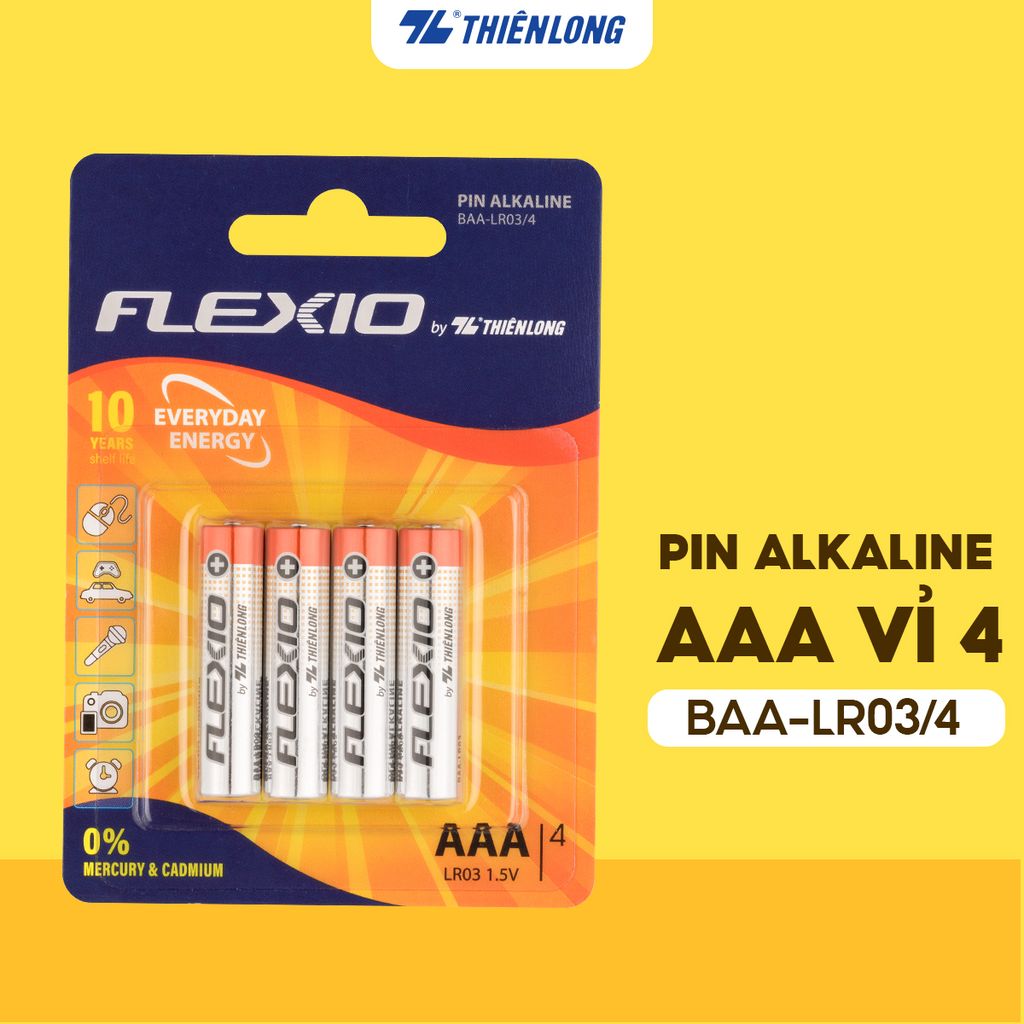 Pin Alkaline AAA Thiên Long Flexio