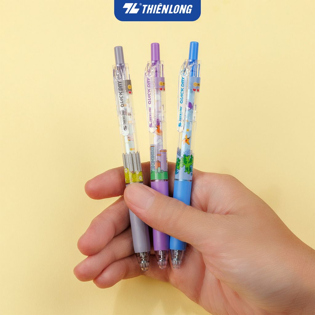 Combo 5/10/20 Bút gel Quick Dry Thiên Long GEL-057 - Mực khô siêu nhanh