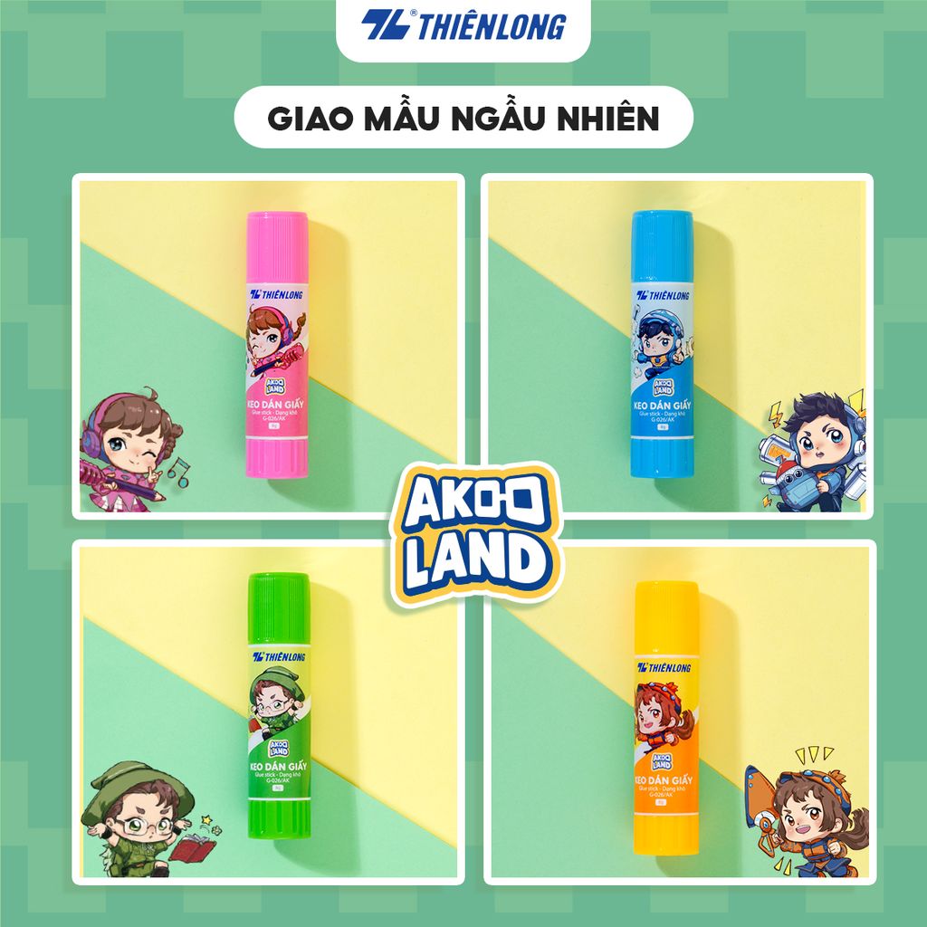 Keo khô - Glue Stick Thiên Long G-026/AK - Nhân vật Akooland thế giới học cụ thần kỳ