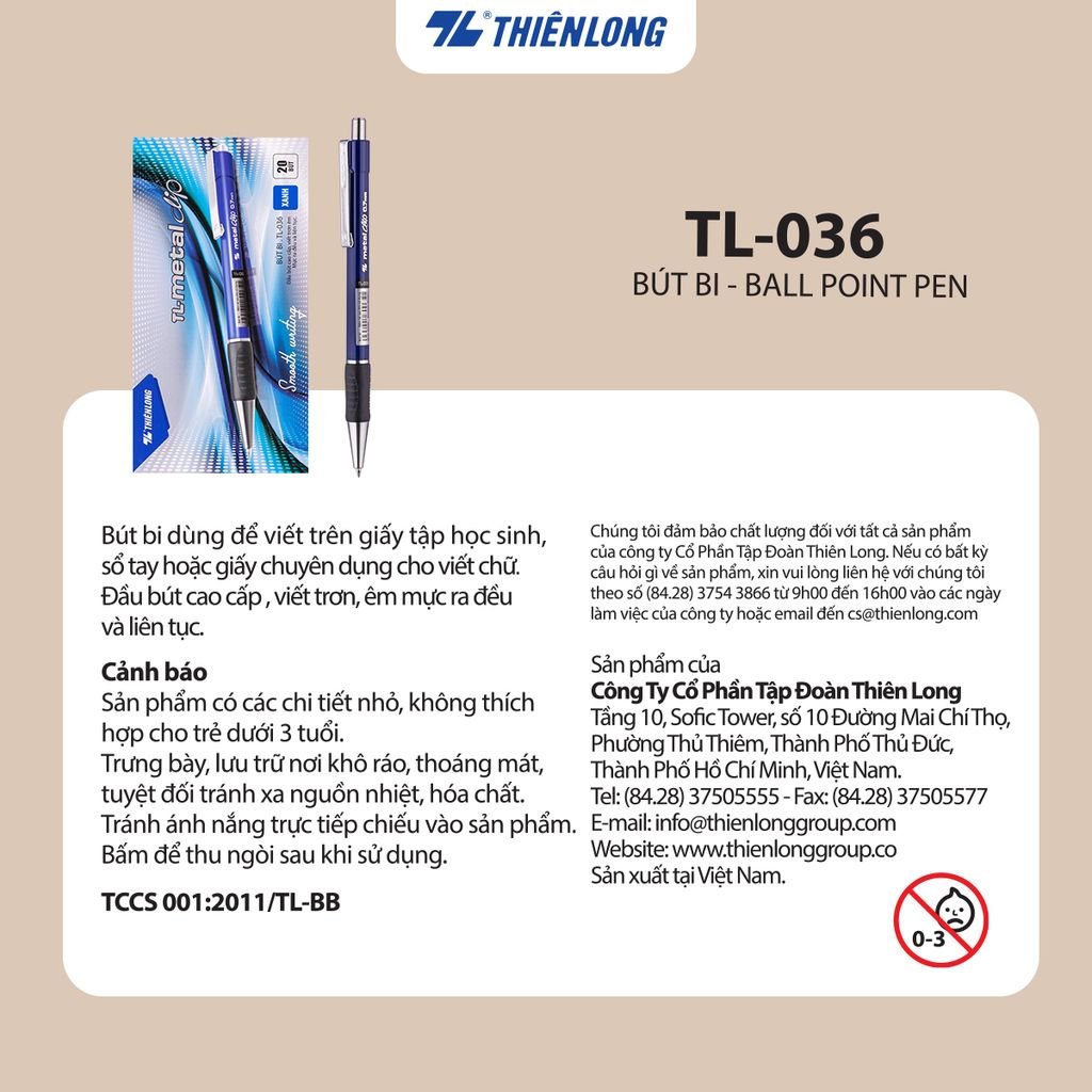Bút Bi Thiên Long TL-036 0.7mm