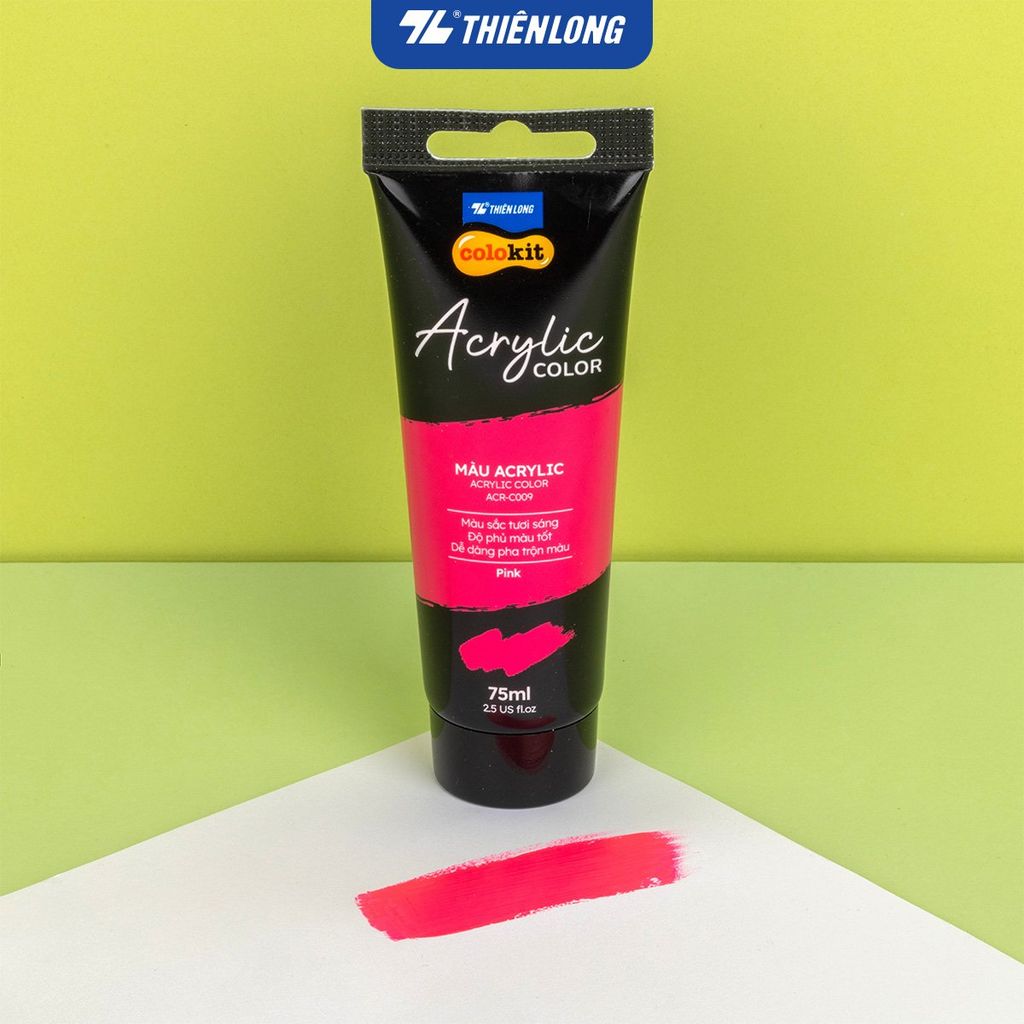 Màu nước Acrylic dạng tuýp 75ml Thiên Long Colokit ACR-C009