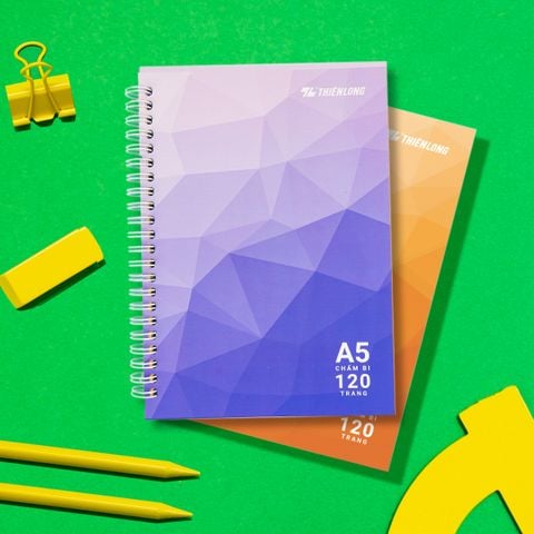 Sổ lò xo đường kẻ chấm bi A5 Thiên Long MB-017 - Màu ngẫu nhiên