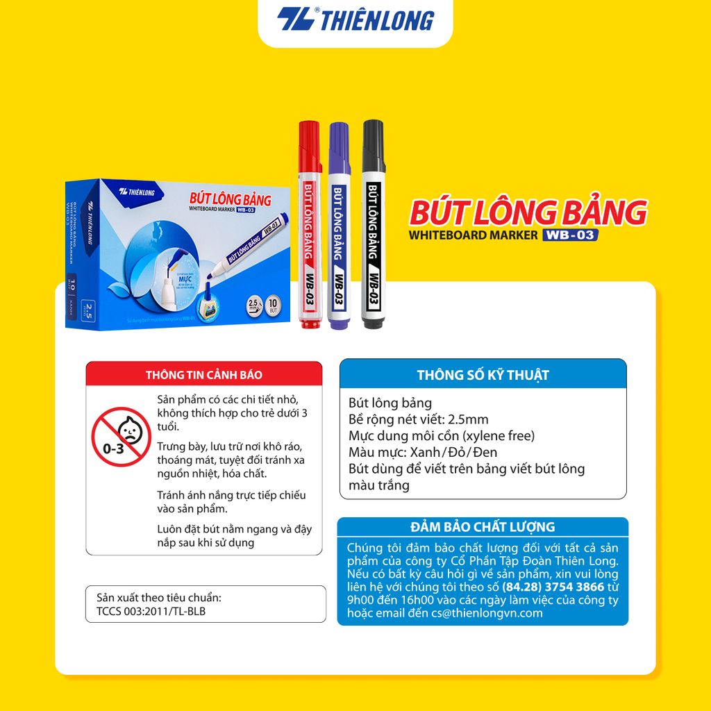 Bút lông bảng Thiên Long WB-03