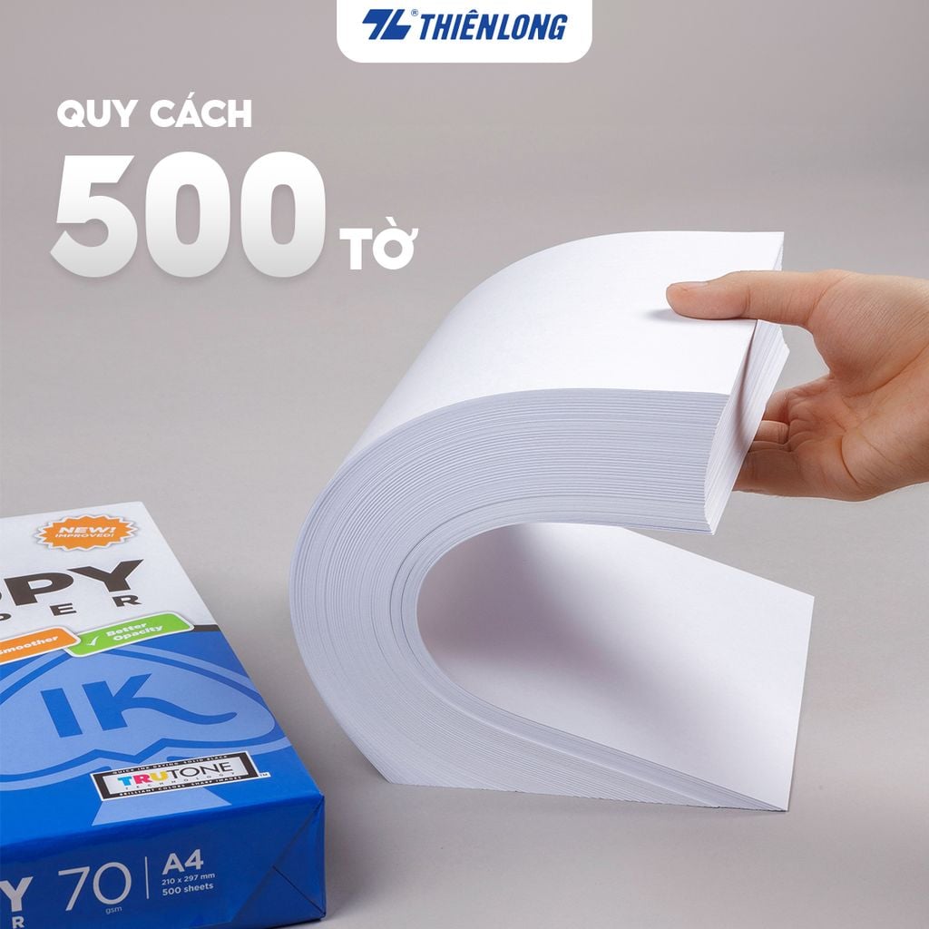 Combo 10 Ream giấy A4 70 gsm IK Copy (500 tờ) - Hàng nhập khẩu Indonesia