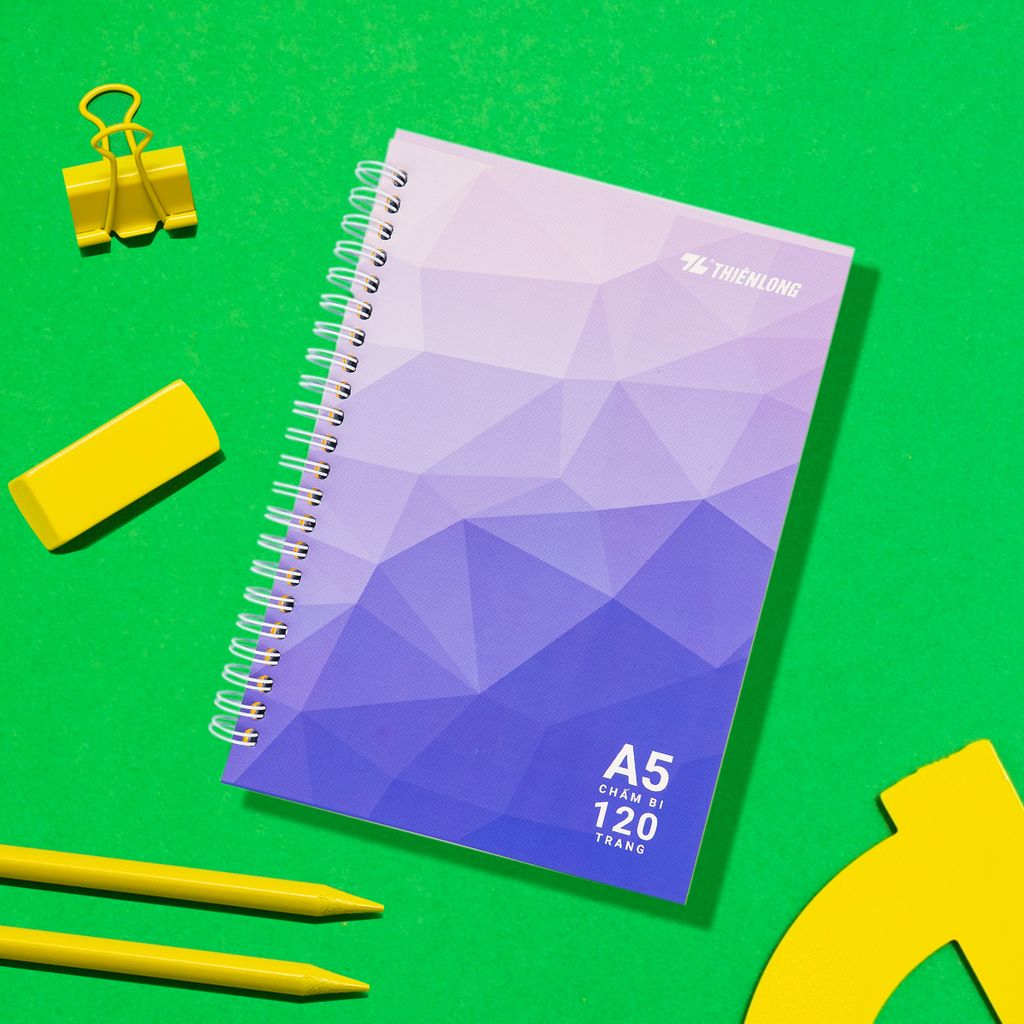 Sổ lò xo đường kẻ caro A5 Thiên Long MB-015 - Màu ngẫu nhiên