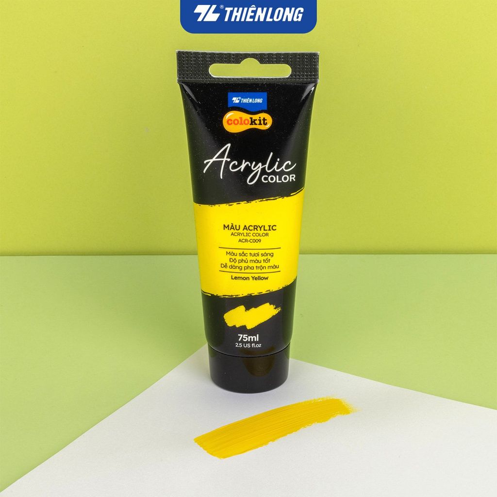 Màu nước Acrylic dạng tuýp 75ml Thiên Long Colokit ACR-C009