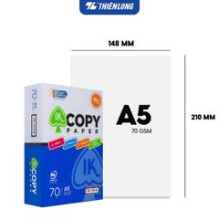 Ream giấy A5 70 gsm IK Copy (500 tờ) - Hàng nhập khẩu Indonesia
