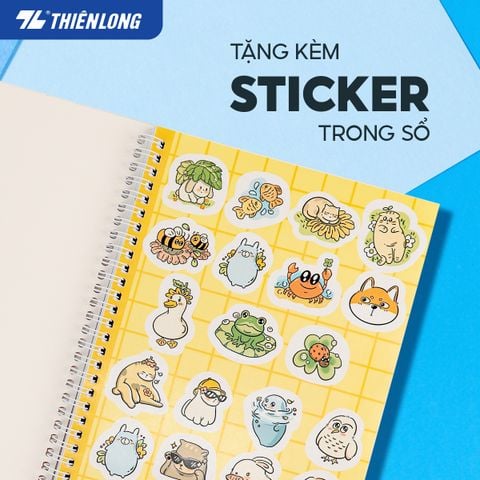 Sổ lò xo đường kẻ chấm bi B5 Thiên Long MB-018- Màu ngẫu nhiên