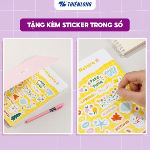 Sổ lò xo đường kẻ ngang B5 7mm Thiên Long