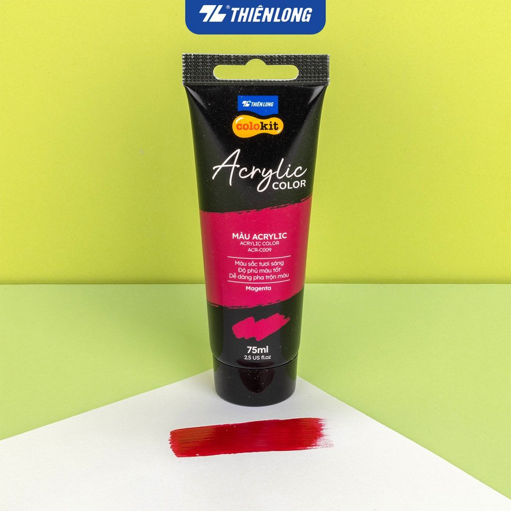 Màu nước Acrylic dạng tuýp 75ml Thiên Long Colokit ACR-C009