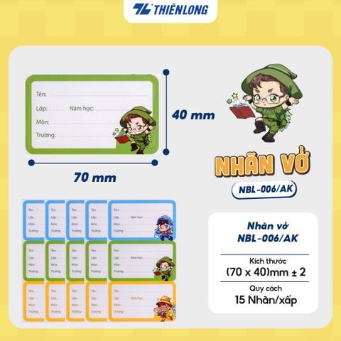 Nhãn vở Thiên Long - Nhân vật Akooland thế giới học cụ thần kỳ
