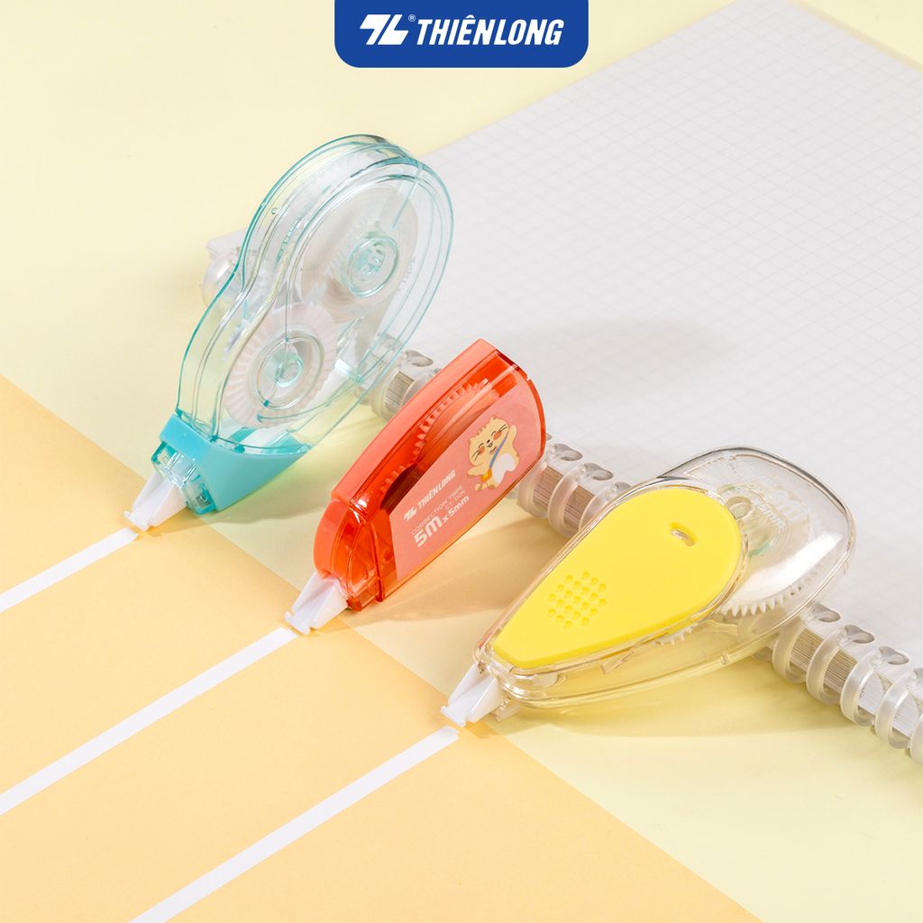 Bút xóa kéo - Correction Tape Thiên Long - Khô siêu nhanh Viết được ngay sau khi xóa