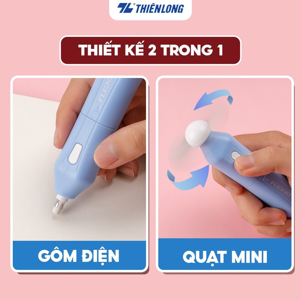 Gôm điện tự động Thiên Long Flexio EE-001 - Không bao gồm pin