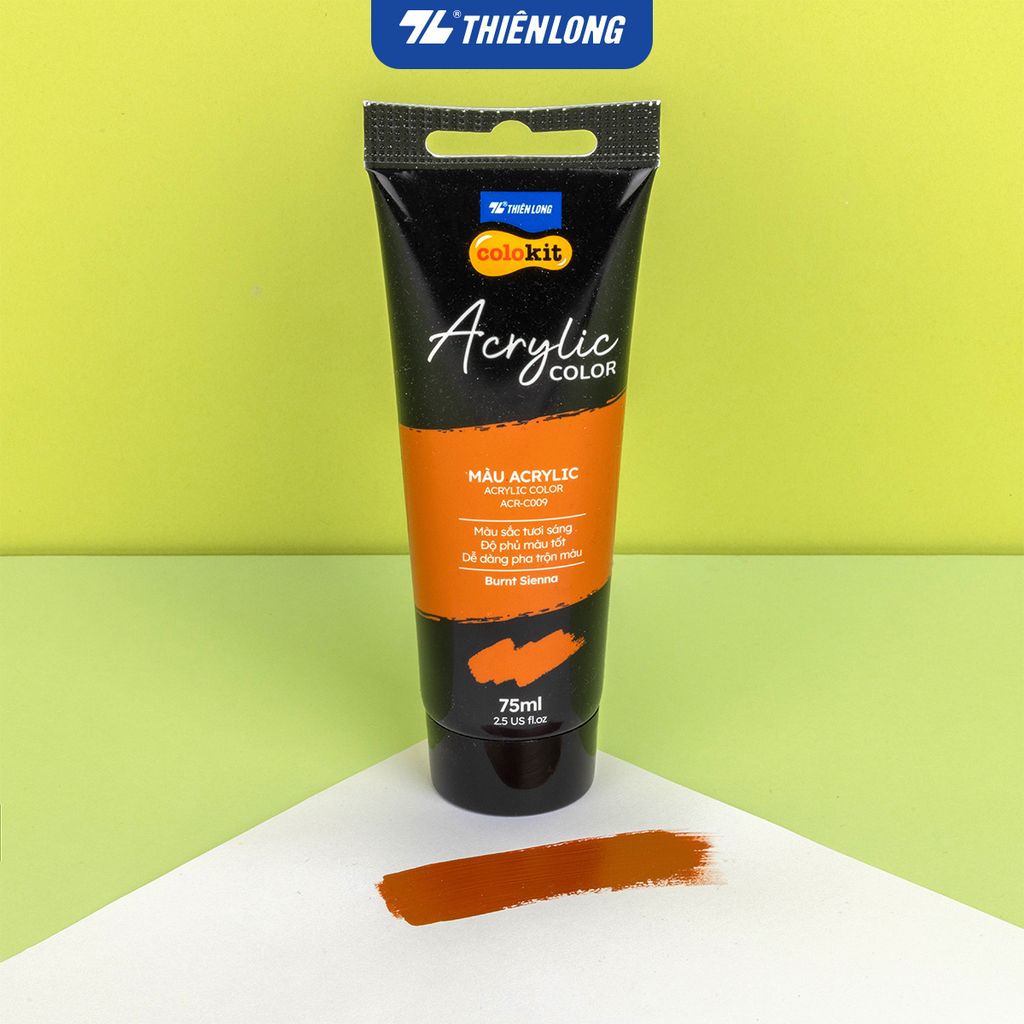 Màu nước Acrylic dạng tuýp 75ml Thiên Long Colokit ACR-C009