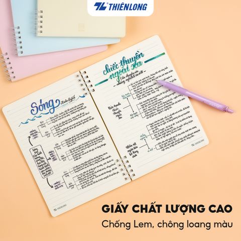 Sổ lò xo đường kẻ ngang B5 7mm Thiên Long
