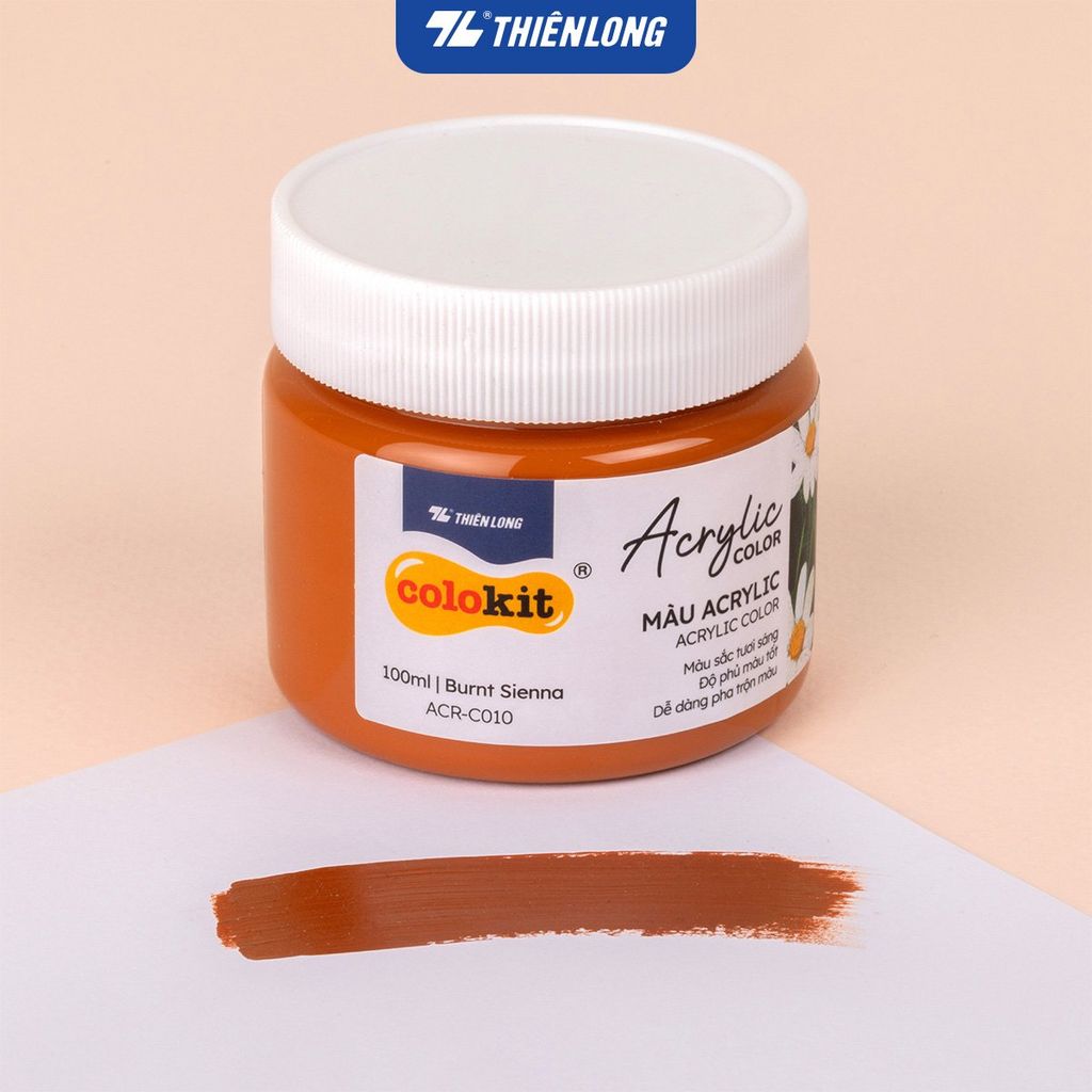 Màu nước Acrylic dạng hủ 100ml Thiên Long Colokit ACR-C010