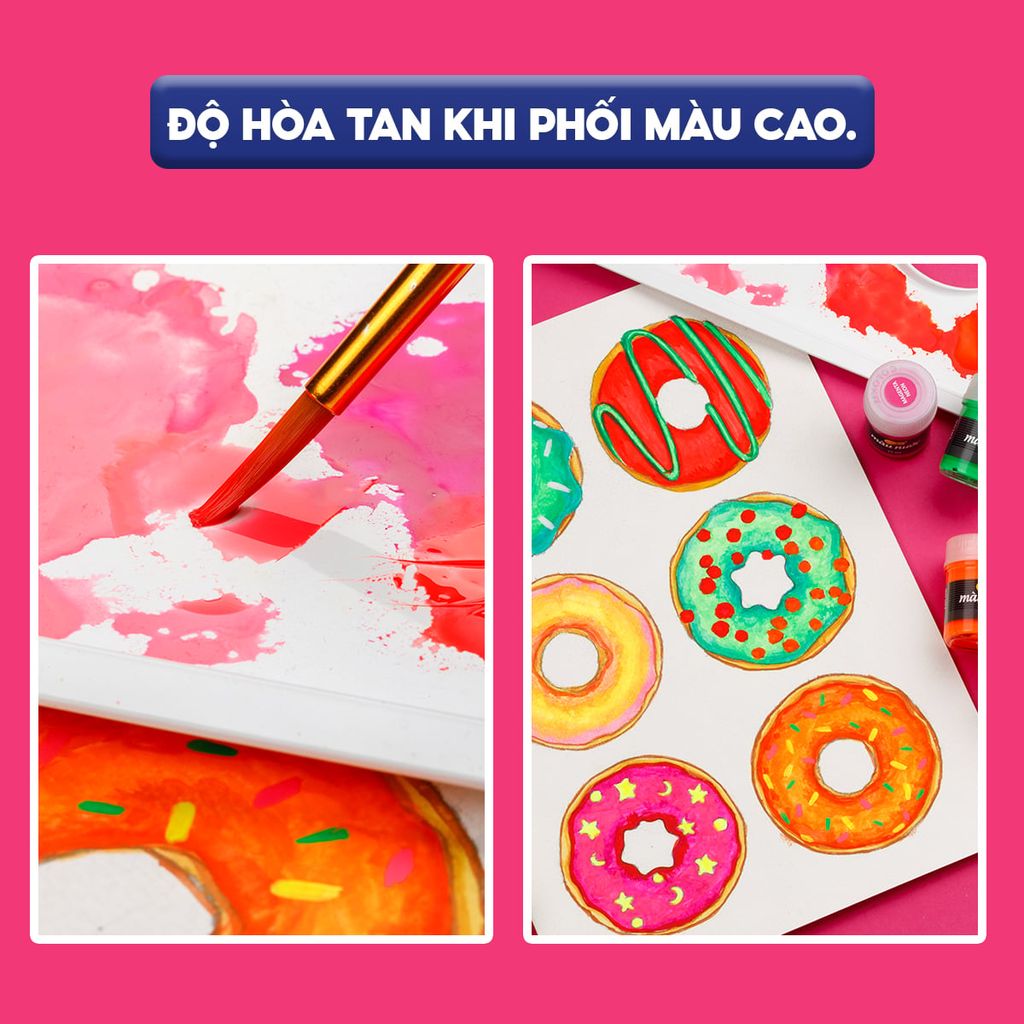 Bộ 6 màu nước Neon Colokit WACO-C011
