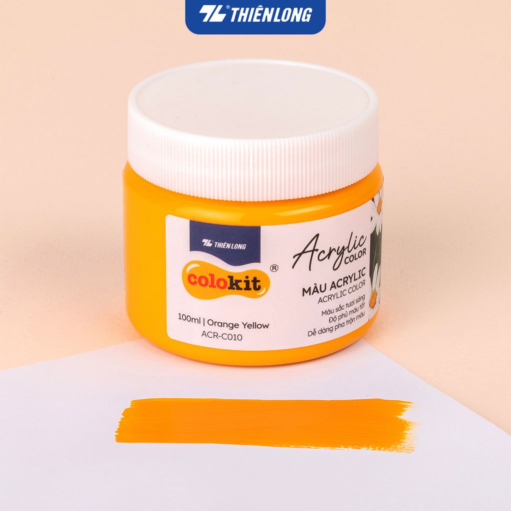 Màu nước Acrylic dạng hủ 100ml Thiên Long Colokit ACR-C010