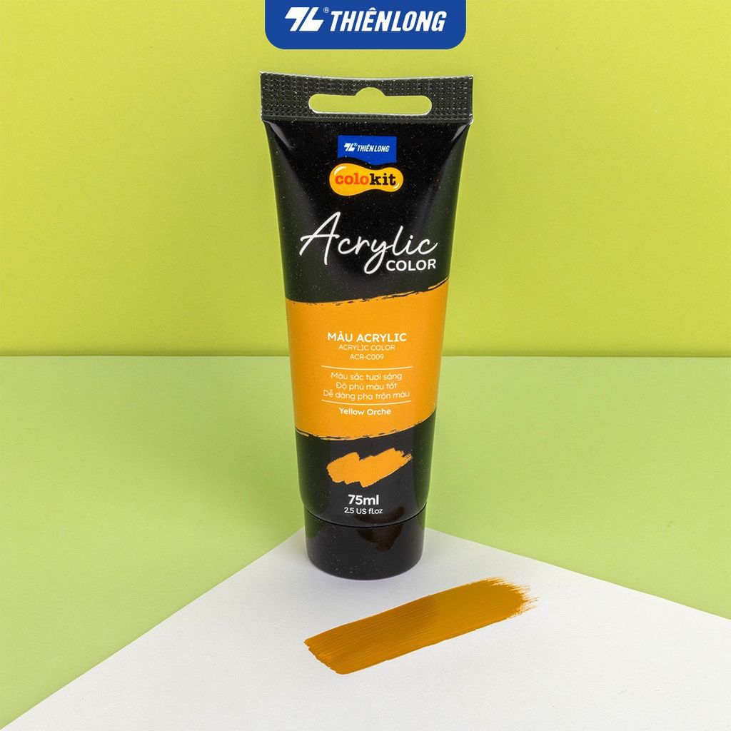 Màu nước Acrylic dạng tuýp 75ml Thiên Long Colokit ACR-C009