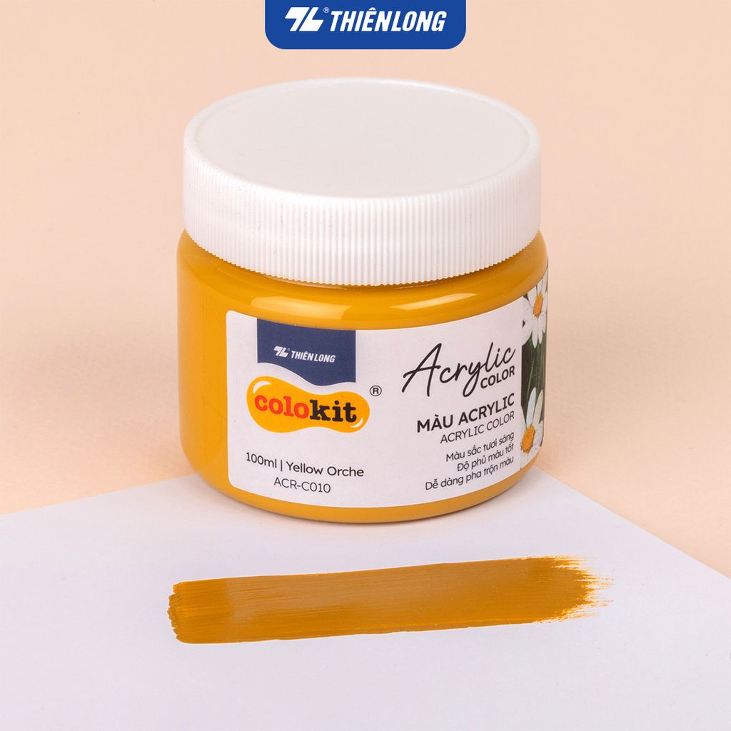 Màu nước Acrylic dạng hủ 100ml Thiên Long Colokit ACR-C010
