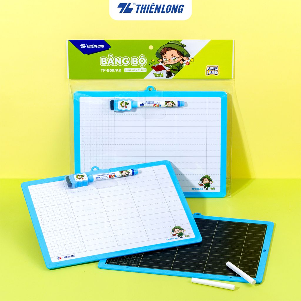 Bảng học sinh 2 mặt Thiên Long TP-B09/AK - Nhân vật Akooland thế giới học cụ thần kỳ