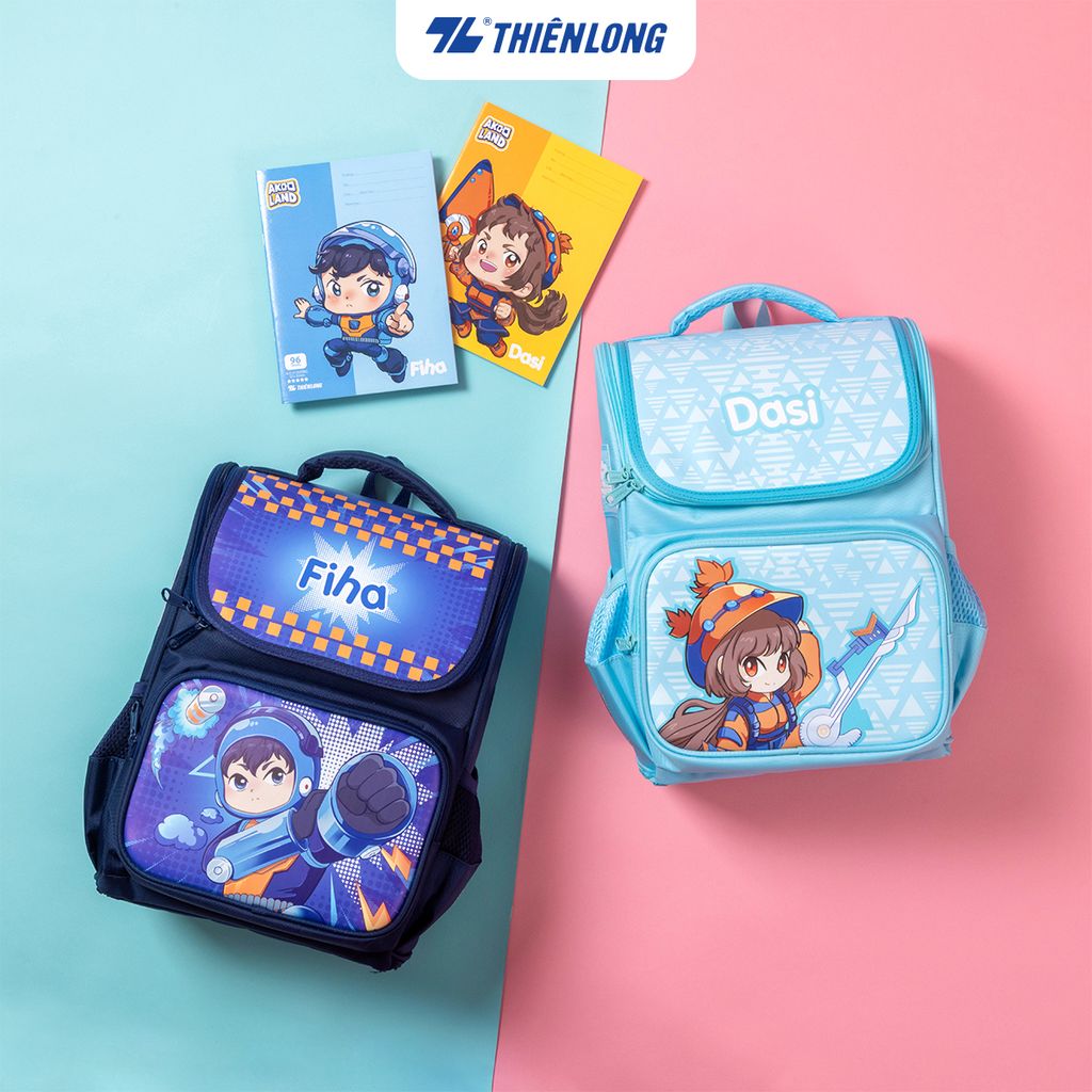 Cặp chống gù - Balo học sinh AkooLand Thiên Long BP-022/AK - Đệm mút dày dặn hơn