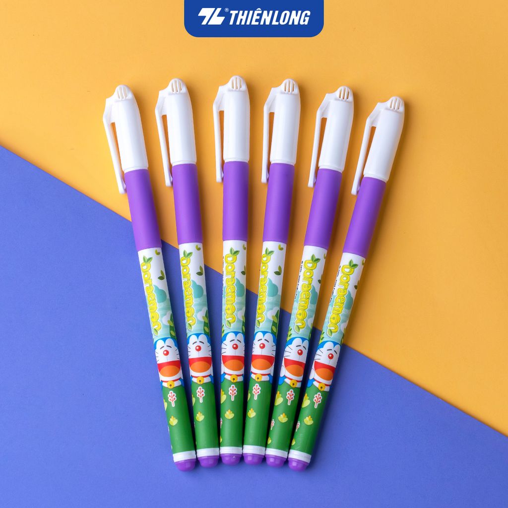 Combo 20 Bút Gel Thiên Long Doraemon GEL-012/DO Nature - Mực tím - Phiên bản 2025