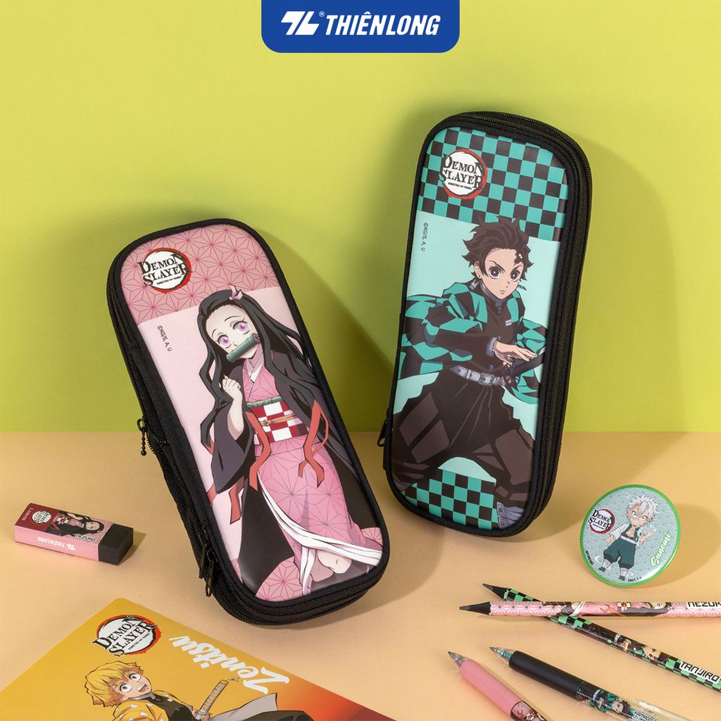 Túi bóp đựng bút viết nhân vật Demon Slayer Thiên Long PCA-022/DS
