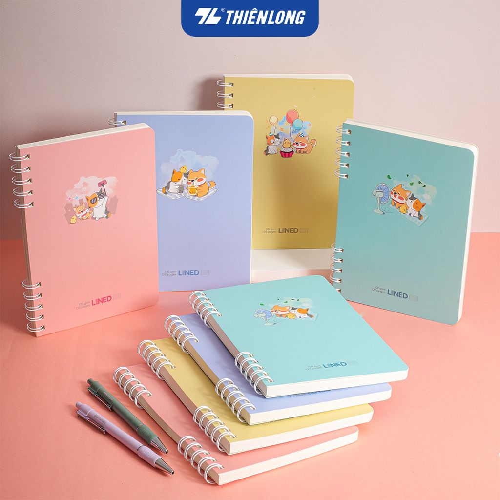 Sổ lò xo đường kẻ ngang 7mm A5 Thiên Long MB-025