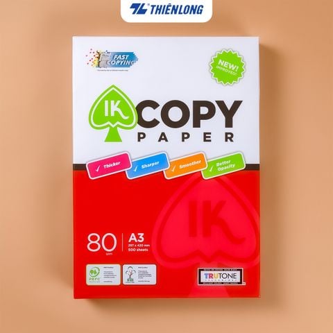 Ream giấy A3 80 gsm IK Copy (500 tờ) - Hàng nhập khẩu Indonesia