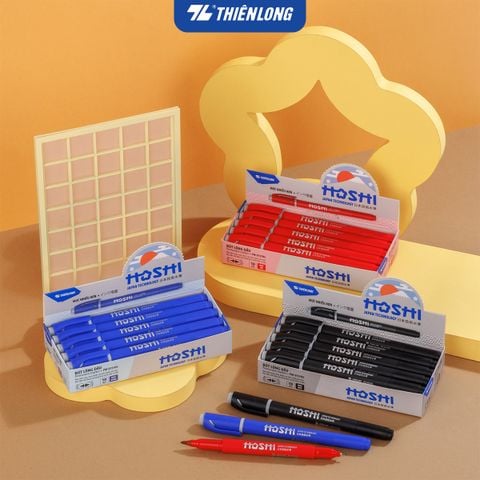 Combo 10 Bút lông dầu Hoshi Thiên Long PM-019/HS - Công nghệ Nhật Bản