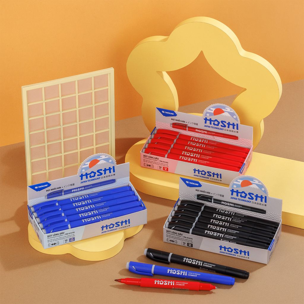 Bút lông dầu Hoshi Thiên Long PM-019/HS - Công nghệ Nhật Bản