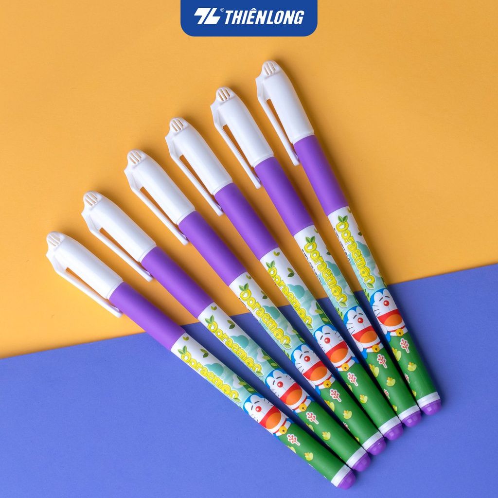 Bút Gel Thiên Long Doraemon GEL-012/DO Nature - Mực tím - Phiên bản 2025