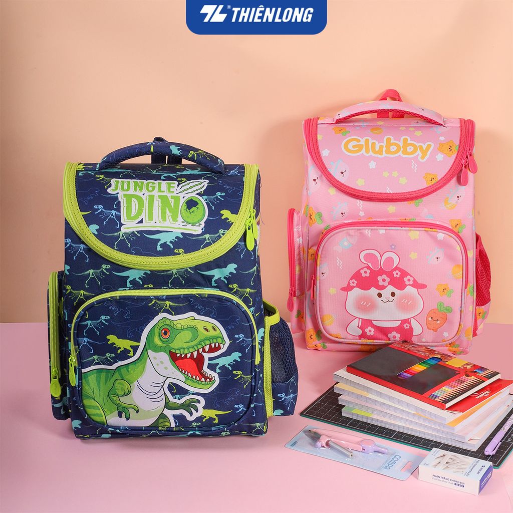 Cặp chống gù - Balo học sinh Thiên Long - Jungle Dino - Glubby