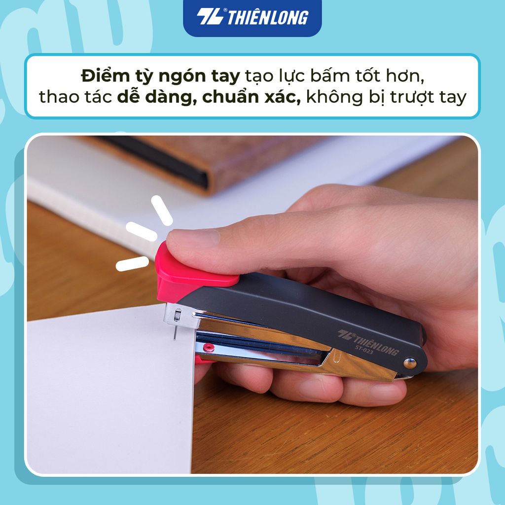 Bấm kim trợ lực số 10 - Power Assist Stapler Thiên Long - Bấm nhẹ hơn 50%
