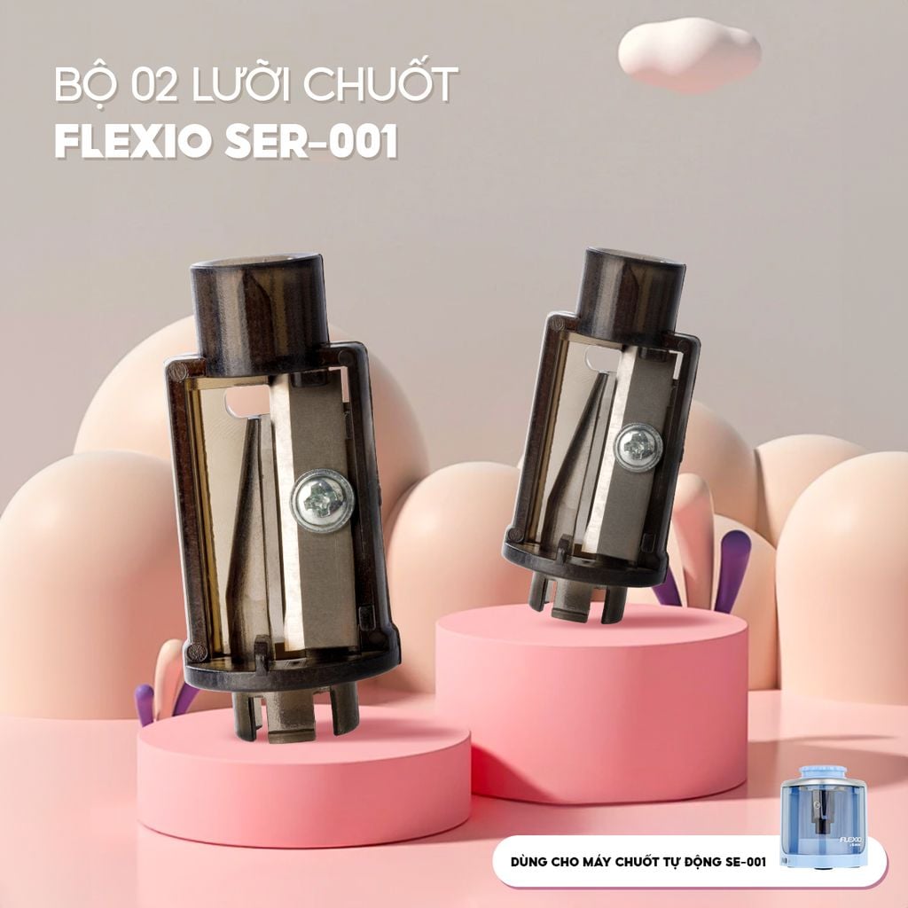 Bộ 02 lưỡi chuốt Thiên Long Flexio SER-001 - Dùng cho máy chuốt tự động SE-001